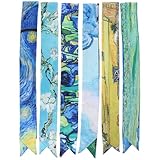 iplusmile 6 Stück Seidenschals und Haarbänder aus Imitationsseide Schmale Halstücher und Taschengriffbänder für Damen und Mädchen Vielseitig als Schal Haarband und Accessoire