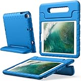 JETech Kinder Hülle für iPad 9,7 Zoll (6./5. Generation, 2018/2017), iPad Air 2/1 9,7 (2./1. Generation, 2014/2013) und iPad Pro 9,7 2016, Stoßfeste Tablet Schutzhülle mit Griff Ständer (Blau)