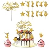13 Stück Jugendweihe Tortendeko, Alles Gute zur Jugendweihe Cake Topper Glitzer Gold Jugendweihe Tortenstecker Deko Jugendweihe Junge Mädchen