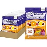 Tex-Schmelz Traubenzucker Frucht-Mix – 1500g Großpackung – Natürlicher, fruchtiger Traubenzucker, gluten- & laktosefrei, 20x75g