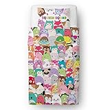 Squishmallows Jazzy Design Bettwäsche-Set für Einzelbett, wendbar, 2-seitig, mit passendem Kissenbezug, Polycotton