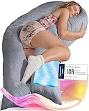 Seitenschläferkissen Visco XXL Professional mit Bezug Grau, Memory Foam + Watte Wendekissen für Frauen & Männer Hybrid Komfortkissen Erwachsene, Schwangerschaftskissen Schlafkissen Seitenschläfer