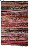 GURU SHOP Leichter Flickenteppich, Flickendecke 100x160 cm - Braun-bunt, Baumwolle, Teppiche, Bodenmatten