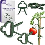Filzada® 50x Pflanzenclips Groß L & M Set - Tomaten Rankhilfe - stabile Pflanzenklammern Tomaten - Pflanzen Clips für Tomaten, Rosen UVM - Tomaten Clips für Garten - Pflanzenklammern Groß
