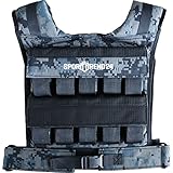 Sporttrend 24® 30kg Profi Gewichtsweste | Trainingsweste, Fitnessweste, Sportweste, Weste Pull Up