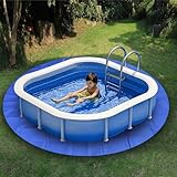 skyrabbiter Runder Pool-Bodenschutzmatte, Pool Bodenplane 350x 200 cm, Poolunterlage UV-Stabil & reißfest, Bodenschutzplane Swimmingpool, Schwimmbad Unterlegmatte (30x30x15cm)