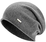 HAMUNI Mütze Damen Herren Australische 100% Wolle - Leichte Slouch Beanie Mütze, Atmungsaktiv Chemo Mütze für 3-Saison (Frühling/Herbst/Winter)