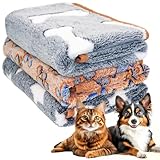Votoko 1 Pack 3 Pet Hundedecke Katzendecke Waschbar Hundedecke Sofa Weiche Flauschig Hunde Decke für Kleine Mittlere Haustier Hunde Katzen Welpen Warme Matte, 107 x 75 cm