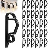 QIYILE Weihnacht Licht Clips Dachrinnenhaken Lichterkette 70 Stück Kunststoff Halterung Haken Weihnachtslicht Clips für Weihnachtsaußenbeleuchtung Dekoration