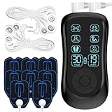 CLIUNT EMS TENS Gerät Schmerztherapie mit 2 Kanäle, Reizstromgerät mit 6 Modi und 19 Intensitäten, TENS/EMS Gerät Schmerztherapie Muskelstimulator, für Muskelaufbau Schmerzlinderung Muskelumerziehu