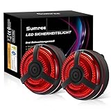 Sumree LED Blinklicht Schulranzen Sicherheitslicht 2er Set - USB Aufladbar, Clip Reflektor Schulranzen für Wandern Joggen Laufen Haustier Rucksack Kleidung