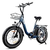 HANEVEAR E Bike, Klapprad Elektrofahrrad mit 24Ah/48V Akku, bis zu 140km+, 4.0 E-Fatbike, 65N.m Motor & Hydraulische Bremsen, Pedelec EBike Klappbar 20 Zoll für Herren Damen, StVZO