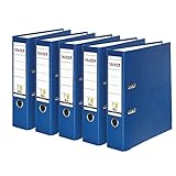 Original Falken PP-Color Kunststoff-Ordner. Made in Germany. 8 cm breit DIN A4 (5x breit, blau)