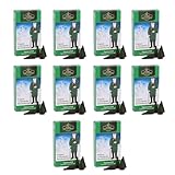 Crottendorfer Räucherkerzen Tannenduft 10er Pack (10 x 24 Stück) – Warmer, würziger Waldduft mit hochwertigen ätherischen Ölen der Edeltanne – Höhe 2,7cm, Ø 1,2cm – 15 Min. Brenndauer pro Räucherkegel