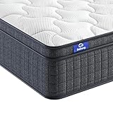 SuiLong Matratze 200x200 Höhe 26cm Härtegrad H3 Mittelfest 7-Zonen Federkernmatratze Öko-Tex Zertifiziert Orthopädische Taschenfederkernmatratz mit Komfortschaum für Kinder und Erwachsene