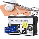 cartrend Verbandtasche Classic mit Malteser Erste-Hilfe-Sofortmaßnahmen, DIN 13164, schwarz