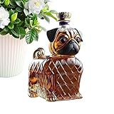 Bulldogge Whiskyflasche, einzigartiges Bulldoggen-Design, Vessel zur Aufbewahrung von Alkohol, 300 ml, elegante Barage für Scotch, Rum, Gineb