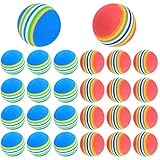 Xiaomoyu Golfbälle Schaumstoff, Übungsgolfbälle, Luftbälle Golf, Schaumstoffball für Anfänger, Kinder, Golftraining - 26 Stück/Rot, Blau