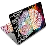 SUPERDANT Laptop Skin Schutzfolie Laptop Skin Aufkleber Kunstschutz Universeller Notebook Skins Aufkleber Passend Laptops Folie Für 12-15.6 Zoll Brain Doodle Hand Drawn Style