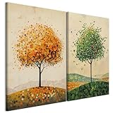 murando - Wandbilder Set Landschaftsmalerei 40x30cm 2 Teilig je 20x30cm Collage 2er Mehrteiligen Gemälden Vlies Leinwandbild Kunstdrucke Leinwanddrucke - Schlafzimmer Esszimmer c-H-10084-b-a