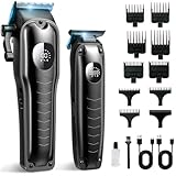 Haarschneidemaschine Profi Set Herren, Bart trimmer, Haarschneider, Bartschneider, Haartrimmer, T-förmiger Trimmerkopf Präzisionstrimmer, Friseur, Rasierer, IPX7 Wasserdichte Männer