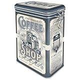 Nostalgic-Art Retro Kaffeedose, 1,3 l, Ape – Coffee Shop – Geschenk-Idee für Italien-Fans, Blech-Dose mit Aromadeckel, Vintage Design