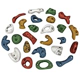 ALPIDEX 25 Klettergriffe Klettersteine - Verschiedene Grifftypen, ideales Starterset, Farbe:bunt