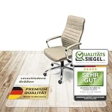 KAISER PLASTIC® Bodenschutzmatte | Bürostuhl Unterlage | Unterlage Schreibtischstuhl | Schutzmatte Bürostuhl | für Hartboden | 75 x 120 cm