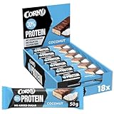 Corny Protein Power Cocos 30 Prozent Eiweiß Fitness & Sport Riegel 18 x 50 g Großpackung