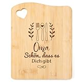 KAAYEE Oma Geschenk, Bambus Schneidebrett Sinnvolle Geschenke für Oma zum Weihnachten Geburtstag Muttertag, Weihnachtsgeschenke Geburtstagsgeschenk Muttertagsgeschenk für Oma von Enkel 27 * 21 CM