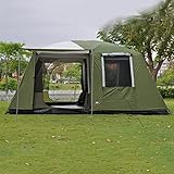 Sonnenschutz für 6–10 Personen, Zelte für Camping, 2 Schlafzimmer, Familien-Kabinenzelt, Outdoor-Picknickzelt, wasserdicht, tragbar mit Tragetasche