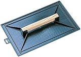Vinmer 010003 Reibebrett für Maurer, rechteckig, Kunststoff, mit Griff aus Holz, 42 x 26 cm