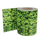 Froadp Sichtschutzstreifen PVC Doppelstabmatten Sichtschutzfolie mit Befestigungsclipse Sichtschutz Stabmattenzaun Windschutz Blickdicht Zaun für Gartenzaun Balkon(35m x 19cm, Große Blätter)