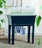 Hochbeet mit Deckel Gewächshaus für Balkon Terrasse Frühbeet Kräuterbeet Treibhaus Pflanzkasten Pflanzenbeet Pflanzenkübel Gemüse Blumenkasten Tomatenhaus (60x75x37, 1, Stück)