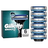 Gillette Mach3 Rasierklingen für Rasierer, 6 Ersatzklingen für Nassrasierer Herren mit 3-fach Klinge