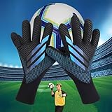 XSQD Breathable Torwarthandschuhe, Junior Goalkeeper Gloves Mit Dickem Latex Anti Rutsch Latex, Fussball Handschuhe, Erhältlich In Den Größen 7/8/9/10 Ideal Für Athleten Und Anfänger(Schwarz 10 Größe)