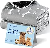 Baodan Waschbar Haustier-Urinunterlage, 2 Pack 90*80 cm Wiederverwendbare Welpenunterlagen Matte für Hunde, Schnell Absorbierend Puppy Pads für Hunde, Katzen, Meerschweinchen