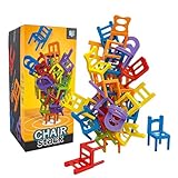 OFGAOO 42 Teile Stapelstuhl-Spiel, Mini Stuhl Balance Blöcke Spielzeug Stapelspiel Stuhl auf Stuhl Stapeln Spiel Stapelstühle Stapelturm Spiel Geschicklichkeitsspiel Balance Spielzeug