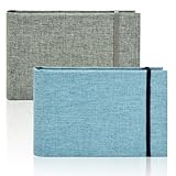 2 Pack Fotoalbum, 10 x 15 cm Fotobuch mit 100 Fotos, Leinen Photoalbum, Small Pocket Photo Album zum Einstecken, zum Einstecken mit Leinen Einband für Urlaub Geburtstag Hochzeit Photo