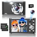 4K Digitalkamera mit Dual-Kamera HD 48MP AutoFocus Fotoapparat Fotokamera mit 32GB Karte,16X Digitalzoom Vlogging Kamera Kompaktkamera für Einsteiger