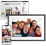 Digitaler Bilderrahmen 32 GB 10,1 Zoll WLAN Digitaler Fotorahmen 1280x800 IPS LCD Touchscreen Intelligenter Fotorahmen Automatische Drehung Sofortiges Teilen von Fotos Oder Videos über die Frameo App