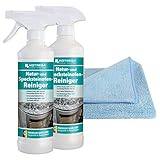 HOTREGA Natur und Specksteinofen Reiniger 2x 500 ml inkl. Microfasertuch Micro Top - Ofenreiniger, Spezialreiniger, Specksteinreiniger