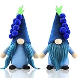 Gehydy 2er Set Sommer Wichtel Heidelbeeren Dekoration Frühlingdeko Wichtel Figuren Bauernhaus Decorations Zubehör für Home Küche