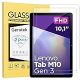 Gerutek [2 Stück] Panzer Schutz Glas für Lenovo Tab M10 (3. Gen) 10,1 Zoll, Schutzfolie Kratzfest, Anti-Bläschen, Ultra-Klar, Schutzglas Displayschutzfolie für Tab M10 3rd Gen 10.1' (TB-328F/TB-328X)