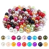 Cheerix 300 Stück Perlen für Armbänder, 6 mm Acrylperlen zum Auffädeln, mit Loch Runde, Bunte Perlen für Armbänder Kinder, Bunte Perlenset, Bastelperlen zum Ohrringe Schmuckherstellung