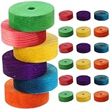 Toyvian 24 Stück Teiliges Bunte Holzräder für DIY Bastelspielzeug Robuste Natürliche Holzteile für Modellautos Traktoren und Kreative Bauprojekte Sicher und Langlebig für Jungen und