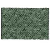 MuchoWow© Fußmatte 40x60 cm innen Schmutzmatte Fußabtreter Türmatte Vorleger Entrance Mat Abtreter Schmutzmatten Eingangsbereich Floor Mats Dunkelgrün - Muster - Linien - Schwarz