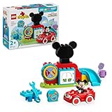 LEGO DUPLO | Mickys Clubhaus und Auto – Farbzuordnungs Spielzeug für Jungen & Mädchen ab 2 Jahren – Lernspielzeug für Kleinkinder mit Micky Maus Figur & Aktivitätsrad – Kinder Geschenk – 10454