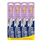 Zahnbürste - Dr.BEST Polimed, Mittel (4 Stück), für eine bis zu 49% bessere Reinigungsleistung* an schwer erreichbaren Stellen