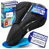 Nextcover® Fahrradsattel Überzug CoverPro mit [Memory Foam 4.0] - Ergonomischer Gel Sattelbezug Fahrrad - Sattelüberzug gepolstert I Fahrradsitz Polster für Damen & Herren Trekking
